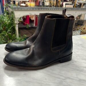 Robert Wayne Men’s Oregon Brown Leather Slip on Chelsea Boot Size 10